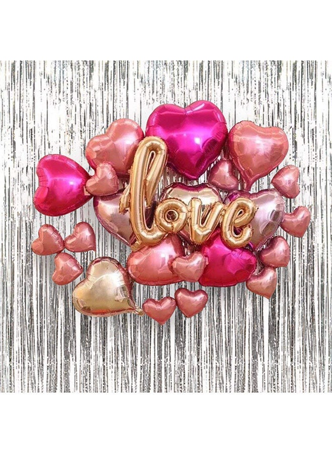 NIBEMINENT Heart Theme Party Decoration Foil Balloon - Image 1