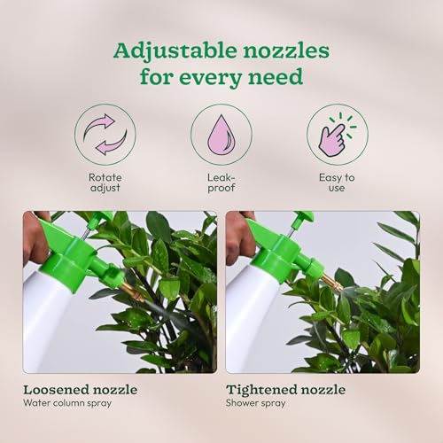 Ugaoo Pressure Spray Pump Bottle Sprayer for Home Garden Plants - 1 LTR. (White) - Image 3