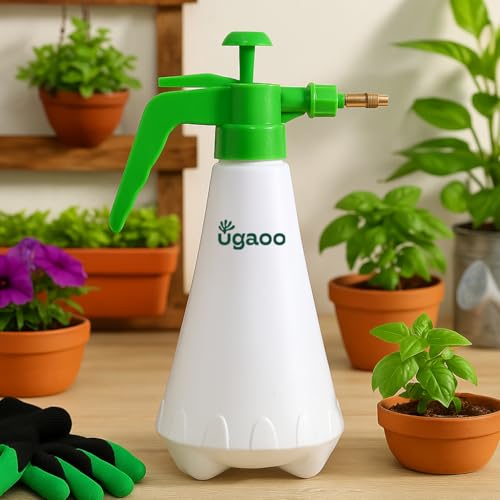 Ugaoo Pressure Spray Pump Bottle Sprayer for Home Garden Plants - 1 LTR. (White) - Image 1