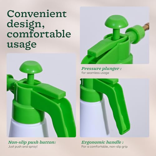 Ugaoo Pressure Spray Pump Bottle Sprayer for Home Garden Plants - 1 LTR. (White) - Image 5