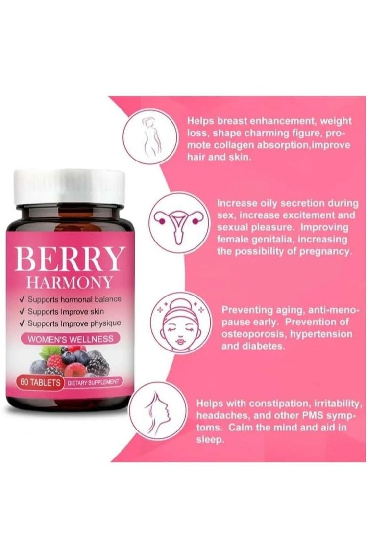 elicare - Berry Harmony Balance Female Hormones 60 Tablets - Image 1