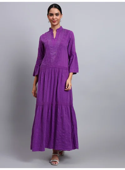 Alaya Women's Cotton Jalabiya with Mirror Work-AL4051