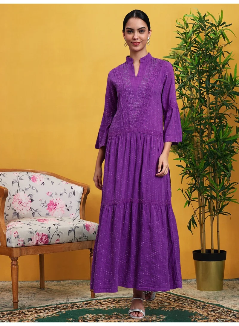 الايا جلابية نسائية قطنية بتطريز مرايا