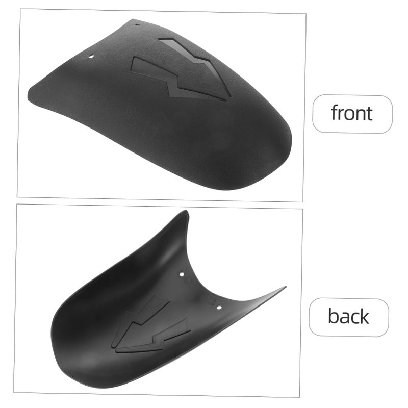 Motorcycle Front Mudguard Extension Splash Protection Wind Resistant Accessory Black - Image 4