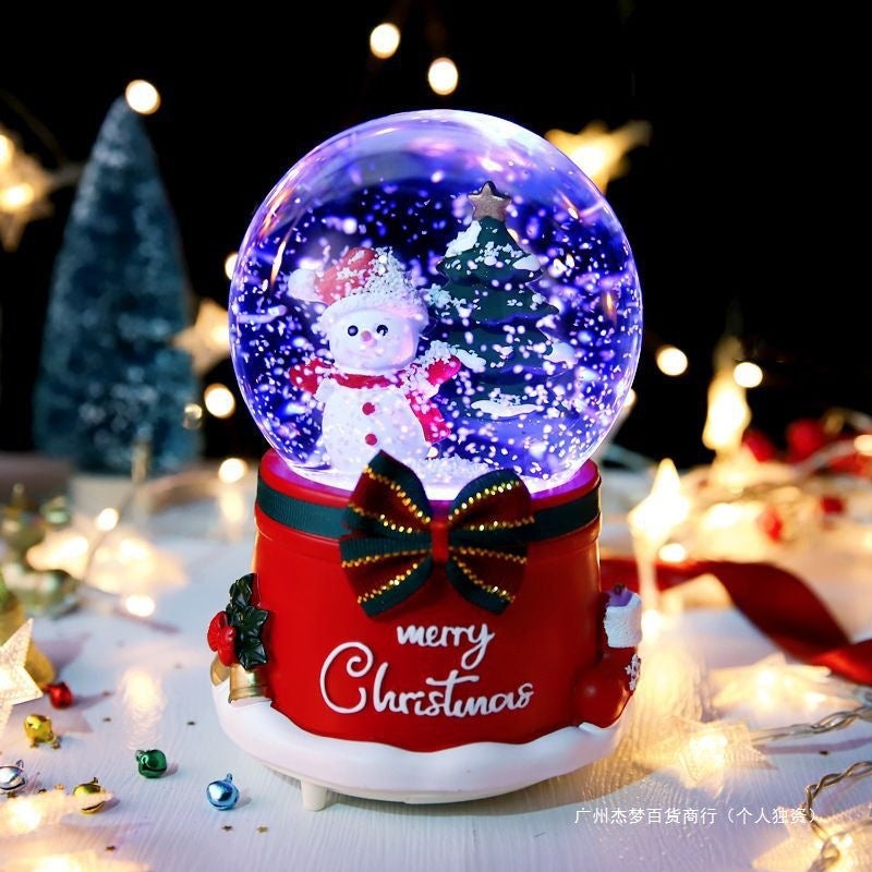 Gift Girls Glowing Christmas Music Box Santa Claus Snowflake Christmas Eve Crystal Ball Children'S Gift - Image 4