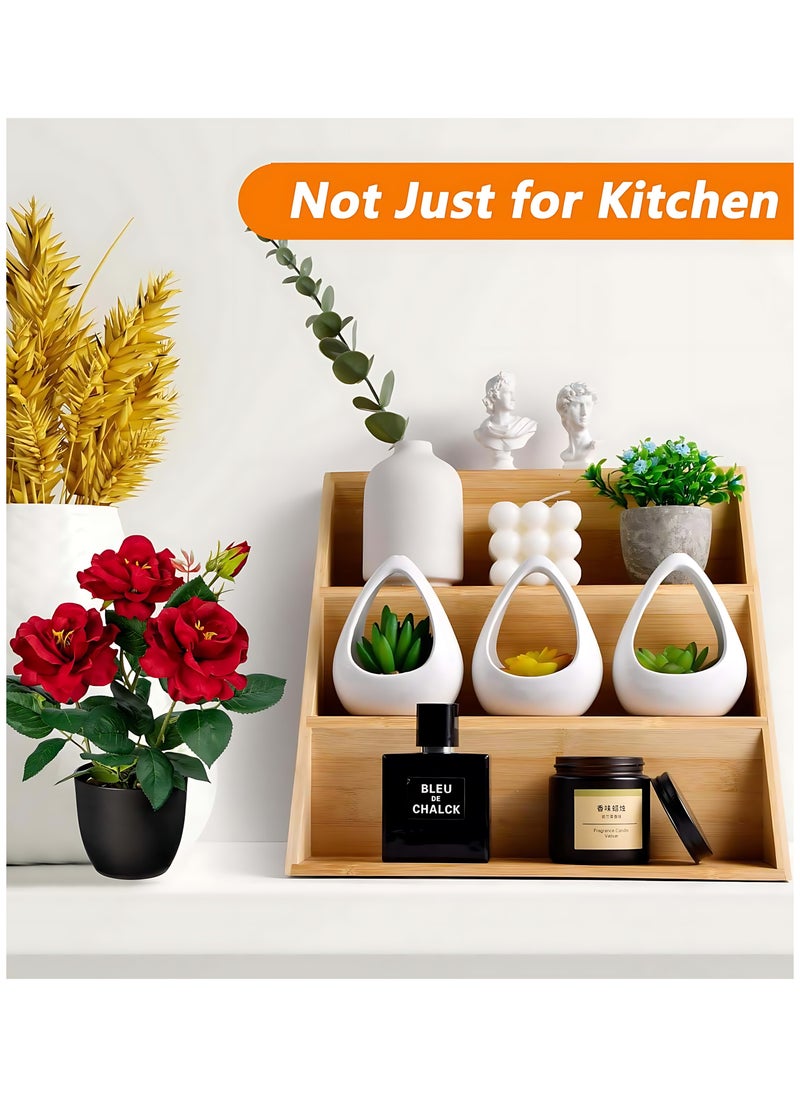 YIM-VIBEHAUS - Spice Container, 3 Tier Spices Rack for Kitchen Cabinet, Kitchen Organizer Spices for Seasoning Organizer - Image 1