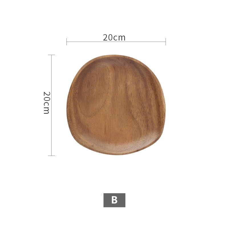 appeasy Wooden Platter | Wooden Serving Tray | Appetizer Plate | Snacks Serving Plate for Home Kitchen and Cafe Restaurant (Pack of 2) - Image 4
