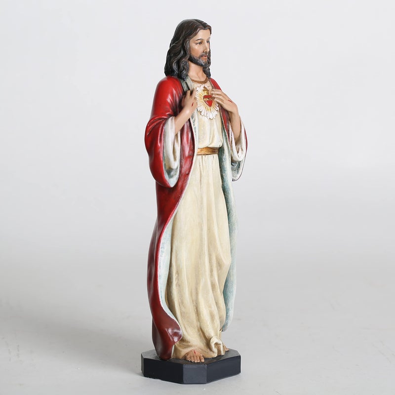BC BUILDCLASSIC BC Catholic Sacred Heart of Jesus Statue, 10" H Jesus Christ Figure, Religious Catholic Gifts, Inspirational Indoor Home Decor, Hand Painted by Buildclassic - Image 2