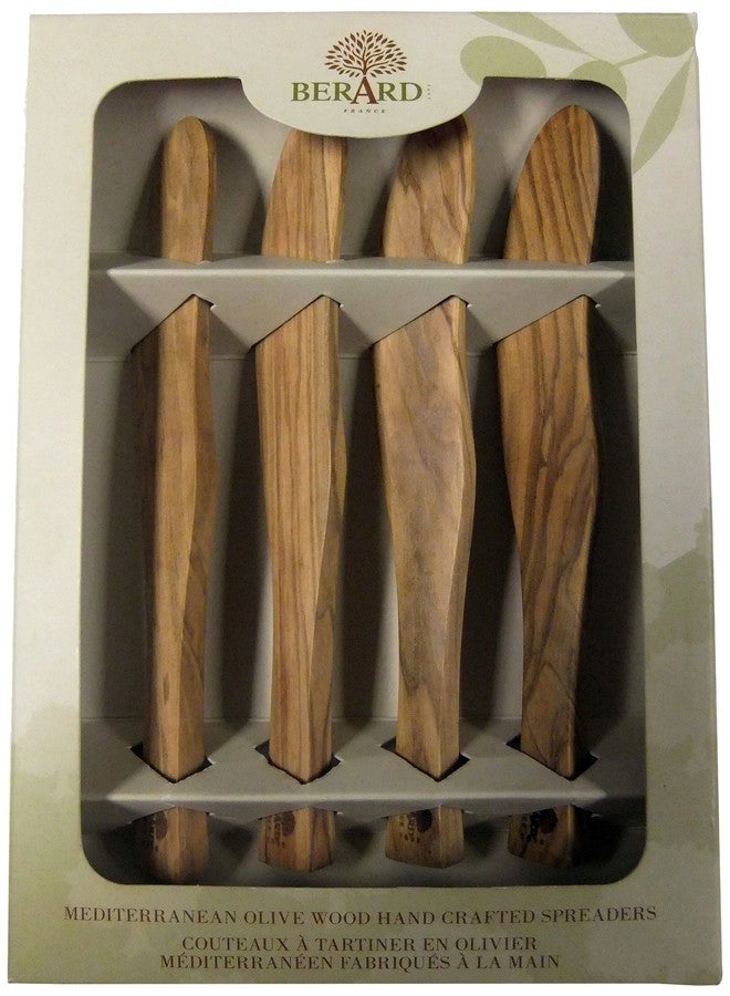 Berard Acero Olive Wood 6 Inch Spreader, Set of 4 - Image 1