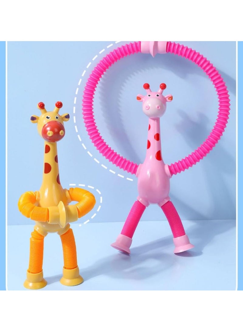 Telescopic Suction Cup Giraffe Toys, Sensory Giraffe Toy, Suction Cup Toy for Kids, Stuffed Animal Giraffe, Anti-Stress Toys, Funny Educational Fidget Toy, Improve Focus, Creativity - Image 2