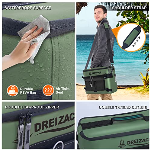 Dreizack Kayak Cooler Behind Seat, Waterproof Camping Cooler for Kayaking,Paddleboard Coolers Compatible with Lawn-Chair Seat Kayak Accessories Cooler Bag Kayak Coolers Tow Behind for Fishing - Image 5