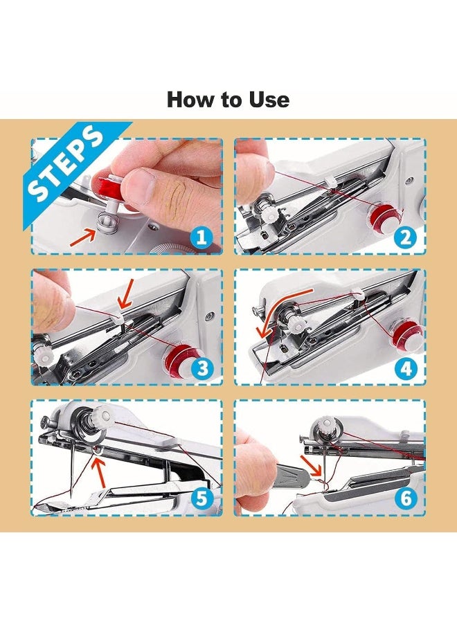 MOMENT Handheld Sewing Machine, Mini Portable Stitching Machine For Beginners Diy Fabrics Clothes Home Travel, Cordless Electric Mending Machine For Home Quick Repairing And Stitch Handicrafts - Image 5