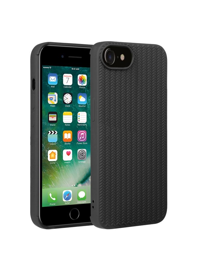 اس-توب جراب لهاتف iPhone SE 2022 / SE 2020 / 7 / 8 جراب هاتف من السيليكون بنسيج منسوج - Image 1