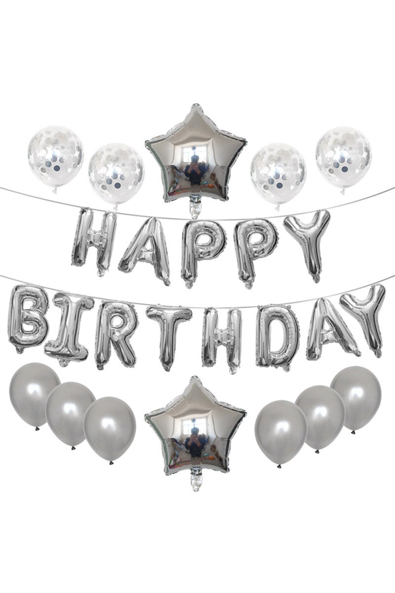 Other Ruby 16 inch Silver Letters Ballons Happy Birthday Foil Air Balloons Alphabet Birthday Party D