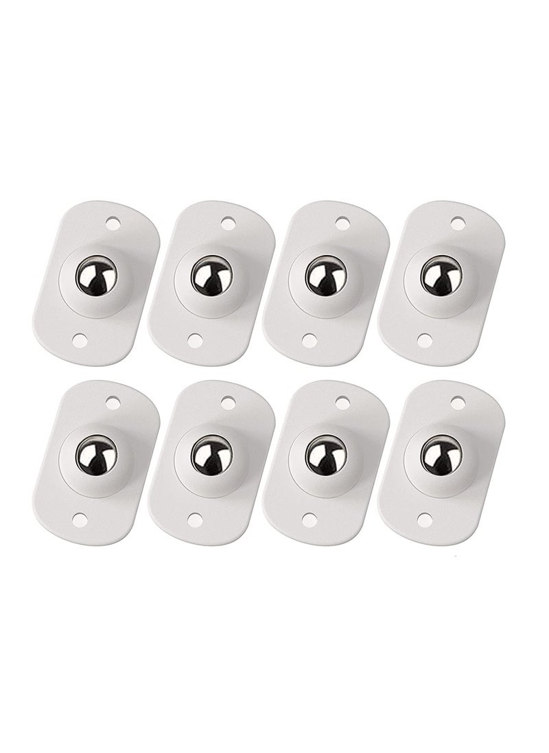 Trifecta Trifecta Self Adhesive Caster Sticky Universal Pulley Stainless Steel Pasted Mini Swivel Wheels 360 Degree Rotation Caster for Storage Boxes FurnitureSet of 8 