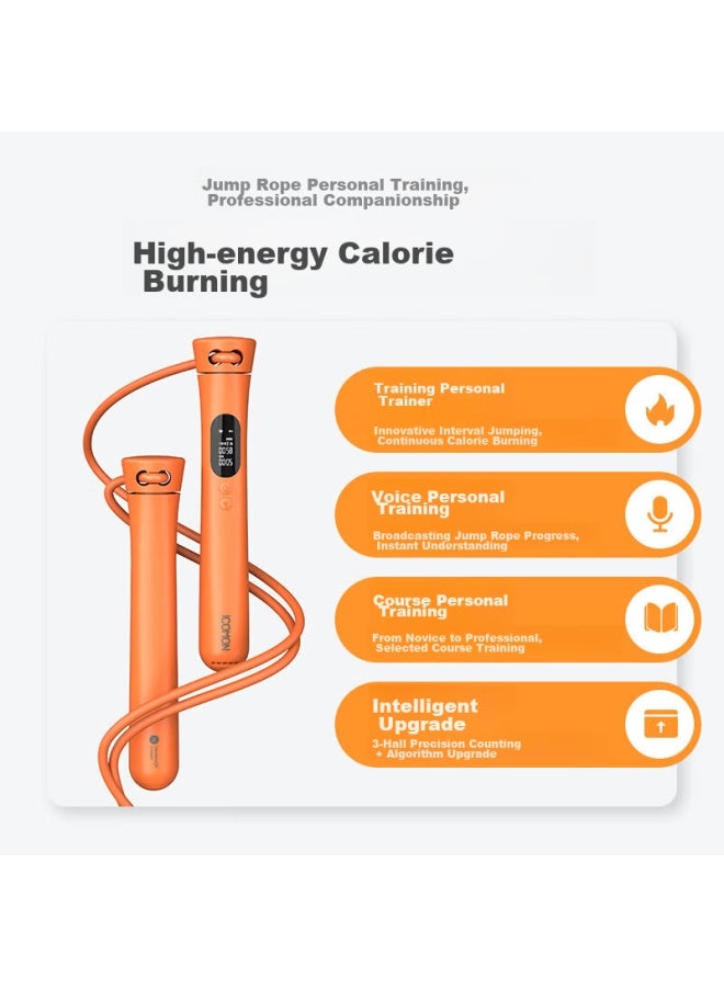 Huawei Smart Selection Wolei Intelligent Jump Rope Large Ball Version, Cordless Adjustable, For Adults And Students, Aerobic Fat-burning, Orange - Image 5