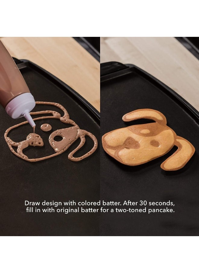 Whiskware Whiskware Pancake Batter Bottle, Two Silicone Pancake Molds, and Two BlenderBall Wire Whisks, Pancake Shapers Are a Person and a Dinosaur  - Image 5