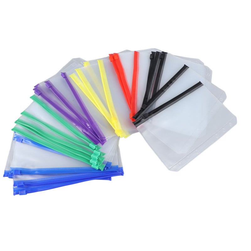 A6 Zipper Folders:  Premium PVC Waterproof Tear Resistant Semi Translucent - Lightweight Portable Reusable Plastic Folders for Office Organization, School Supplies and Travel Organization - Image 3