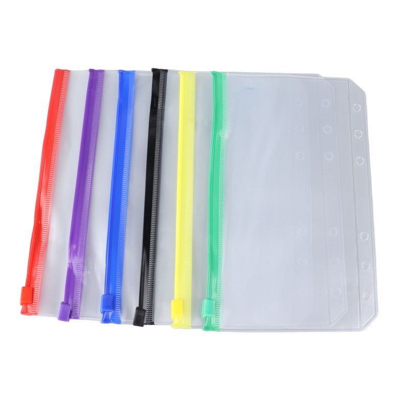 A6 Zipper Folders:  Premium PVC Waterproof Tear Resistant Semi Translucent - Lightweight Portable Reusable Plastic Folders for Office Organization, School Supplies and Travel Organization - Image 2