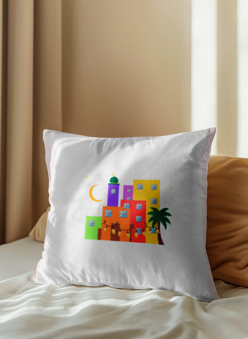 لوحة غطاء وسادة من البوليستر بتصميم هلال رمضان - Image 1