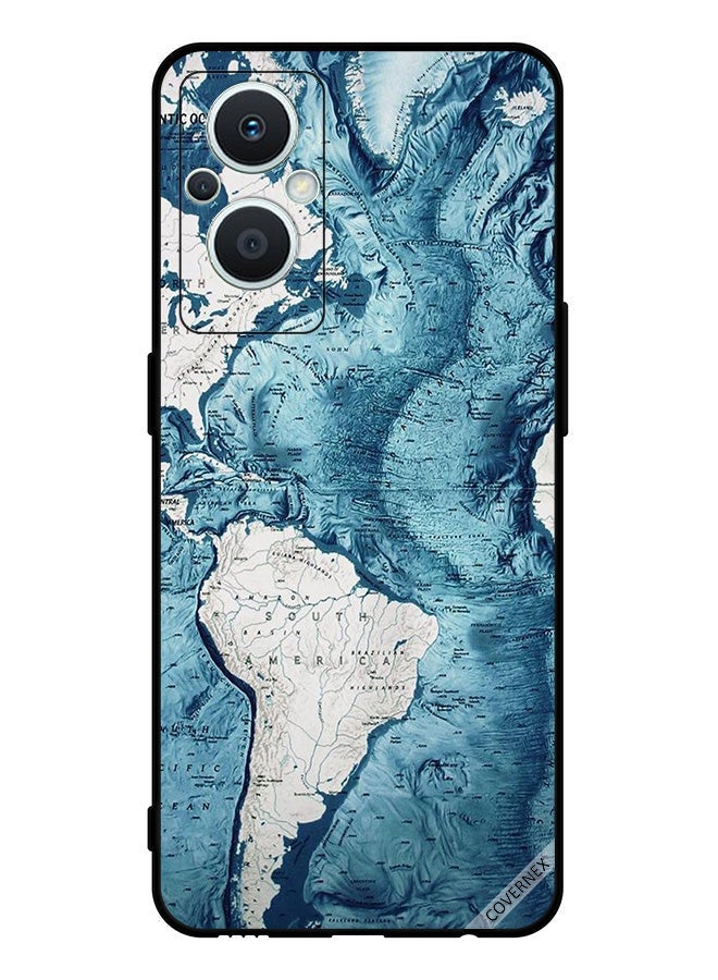 Covernex Protective Case Cover For Oppo Reno 7 Z 5G Map Art - Image 1