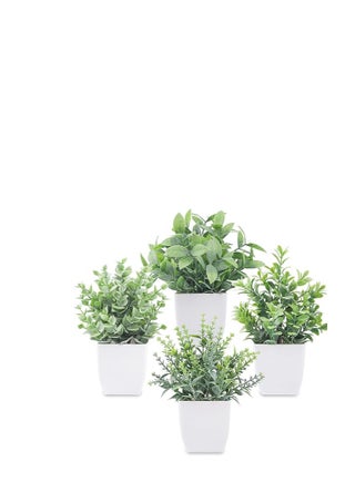 مجموعة من 4 نباتات صناعية صغيرة الحجم مزروعة في أصص لتزيين المنزل أو المكتب أو الطاولة أو المنزل الريفي - pzsku/ZE5B3E5289AA16E2EF914Z/45/1742225735/3993d3da-5457-407f-b42d-840f53a488df