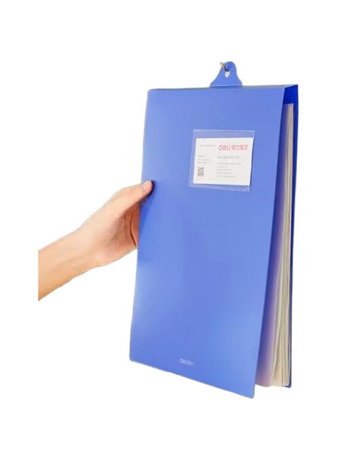 Deli A4 Wall-Mountable Vertical File Folder, Hanging File Holder, Metal Hanging Clip, Single Strong Clip Board, Attendance Sign-In Daily Record Folder, Office 5333 - Image 2