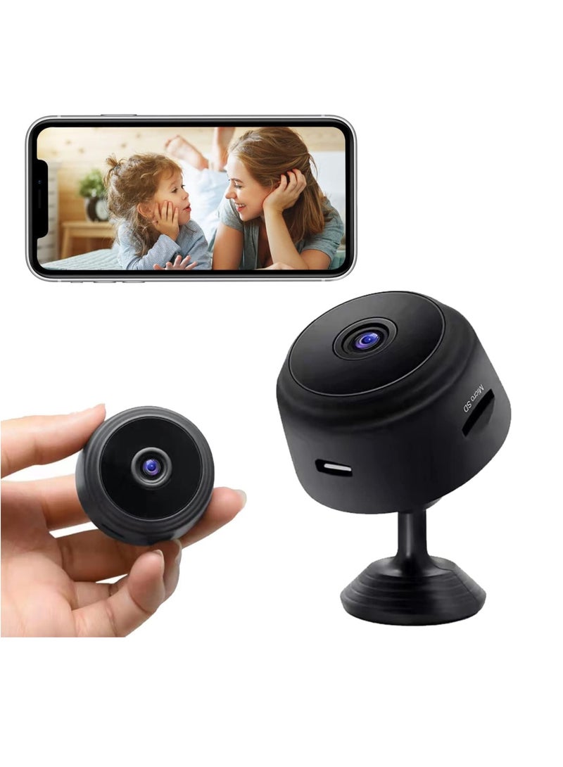 Excefore Wireless Security Camera Mini Outdoor/Indoor with Audio,Hidden Camera, Home Surveillance Camera, 1080P IP HD Build-in Battery 350mah，Infrared Night Vision Dome Camera - Image 1