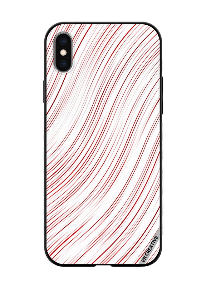 VR CREATIVE Protective Case Cover For Apple iPhone XS Max Strips Design Multicolour - Image 1