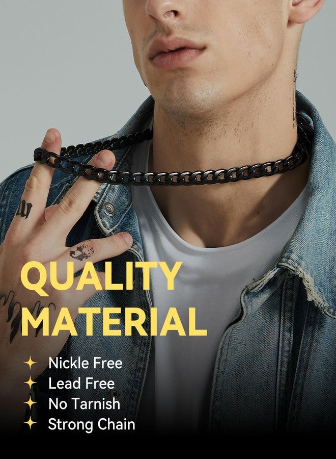 ChainsHouse قلادة سلسلة كوبية من ChainsHouse للرجال والنساء، بعرض 3 مم/4 مم/5 مم/8 مم/9 مم/12 مم/15 مم، مصنوعة من الفولاذ المقاوم للصدأ/مطلية بالذهب عيار 18 قيراطًا، بأنواع مختلفة من السلاسل: فيجارو/بوكس/كيرب، وبأطوال 14 بوصة/18 بوصة/20 بوصة/22 بوصة/24 بوصة/26 بوصة/28 بوصة/30 بوصة. - Image 2