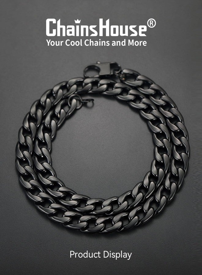 ChainsHouse قلادة سلسلة كوبية من ChainsHouse للرجال والنساء، بعرض 3 مم/4 مم/5 مم/8 مم/9 مم/12 مم/15 مم، مصنوعة من الفولاذ المقاوم للصدأ/مطلية بالذهب عيار 18 قيراطًا، بأنواع مختلفة من السلاسل: فيجارو/بوكس/كيرب، وبأطوال 14 بوصة/18 بوصة/20 بوصة/22 بوصة/24 بوصة/26 بوصة/28 بوصة/30 بوصة. - Image 3