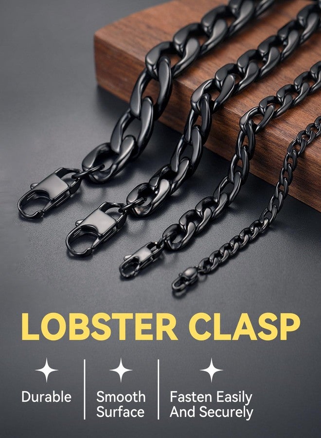 ChainsHouse قلادة سلسلة كوبية من ChainsHouse للرجال والنساء، بعرض 3 مم/4 مم/5 مم/8 مم/9 مم/12 مم/15 مم، مصنوعة من الفولاذ المقاوم للصدأ/مطلية بالذهب عيار 18 قيراطًا، بأنواع مختلفة من السلاسل: فيجارو/بوكس/كيرب، وبأطوال 14 بوصة/18 بوصة/20 بوصة/22 بوصة/24 بوصة/26 بوصة/28 بوصة/30 بوصة. - Image 4