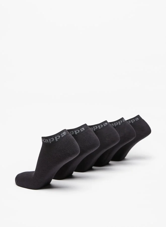 Kappa Black Printed Ankle Length Socks - Set of 5 for Men | Best Price UAE