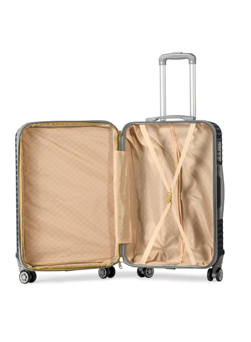 6-Piece Luggage Set in Assorted Sizes (12", 14", 18", 20", 24", 28") - Dark Blue - Image 3