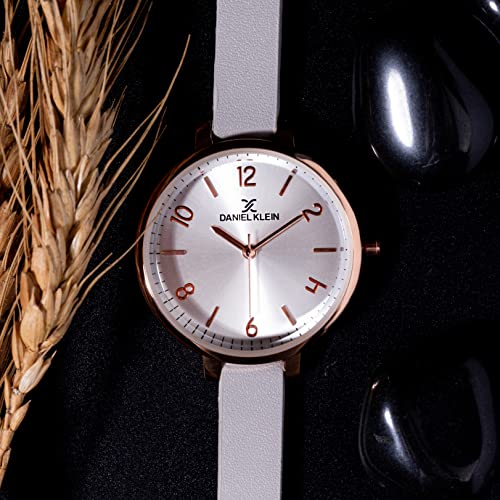 Daniel Klein Leather Analog Silver Dial Women's Watch-Dk11983-5 - Image 3