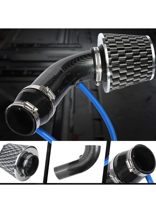 عام مجموعة سحب هواء بارد عالمية للسيارة 3 بوصة/76 ملم: أنبوب سحب هواء ألومنيوم، فلتر سيارات، خرطوم تحريض تدفق للدراجات النارية، سكوتر، ATV، موديد. - Image 5
