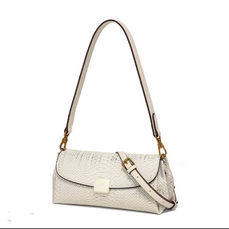 Cocio New Snake White Underarm Bag Multi-Compartment Casual Soft Leather Women'S Bag Live Sale - Image 3