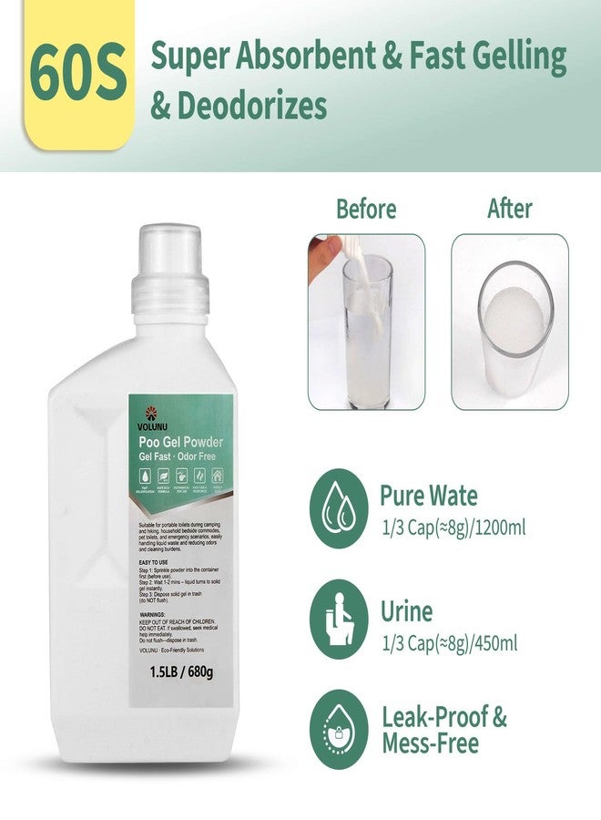 VOLUNU 1.5LB Pee Powder Gel & Poo Gel Odor Neutralizer Solidifier - Image 2