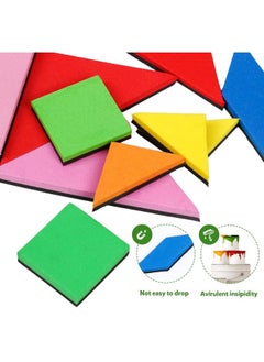 kizh Travel Tangram Puzzle Magnetic Puzzle Book Game Road Trip Game Jigsaw Shapes Dissection STEM Games with Solution IQ Educational Toy for Kid Adult Challenge Brain Teasers 368 Patterns(2Pcs Tangrams)  - Image 3