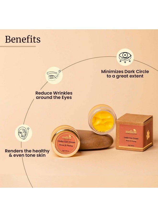 MELLOW Herbals Ayurvedic Under Eye Cream (12Gm) For Dark Circles & Puffiness | Goodness Of Kesar, Patang & Kukumadi Oil | Ayush Certified | Gmo, Paraben And Silicone Free  - Image 3