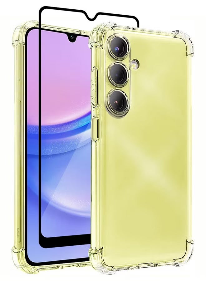 CATANES 2 Pack for Samsung Galaxy A15 Gorilla Case and Screen Protector Shock-Absorption Flexible Clear TPU Rubber Protective Cell Phone Cover Slim Fit Transparent Protective Case Cover - Image 1