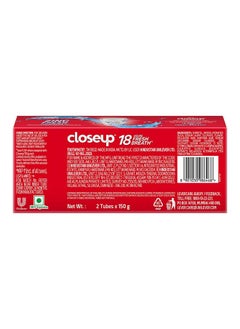 Closeup Toothpaste | Long Lasting 18 Hours Of Fresh Breath & White Teeth - 300G (Pack Of 2)  - Image 2