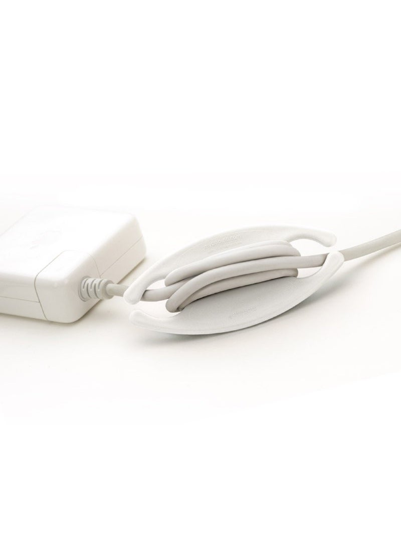KIKKERLAND Bobino Cord Wrap - Large - White - Stylish Cable and Wire Management / Organizer  - Image 3