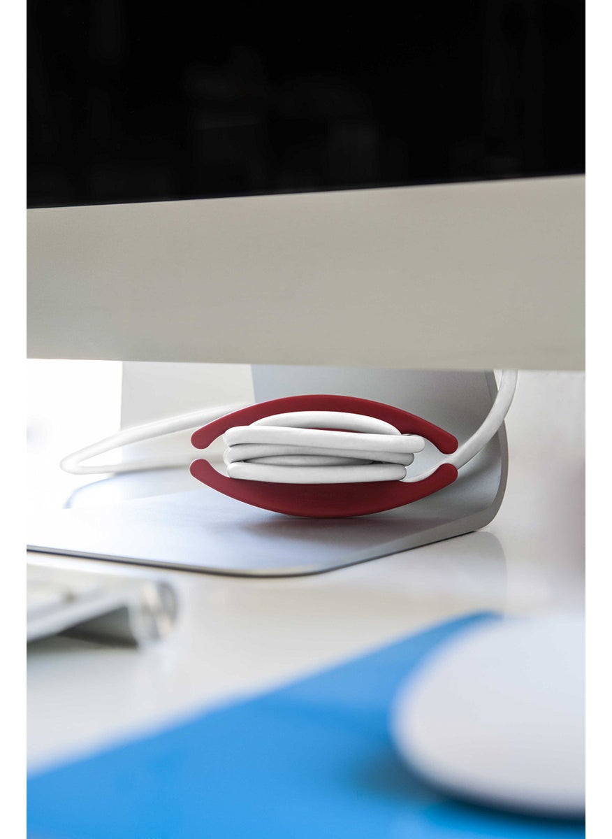 KIKKERLAND Bobino Cord Wrap - Large - White - Stylish Cable and Wire Management / Organizer  - Image 5