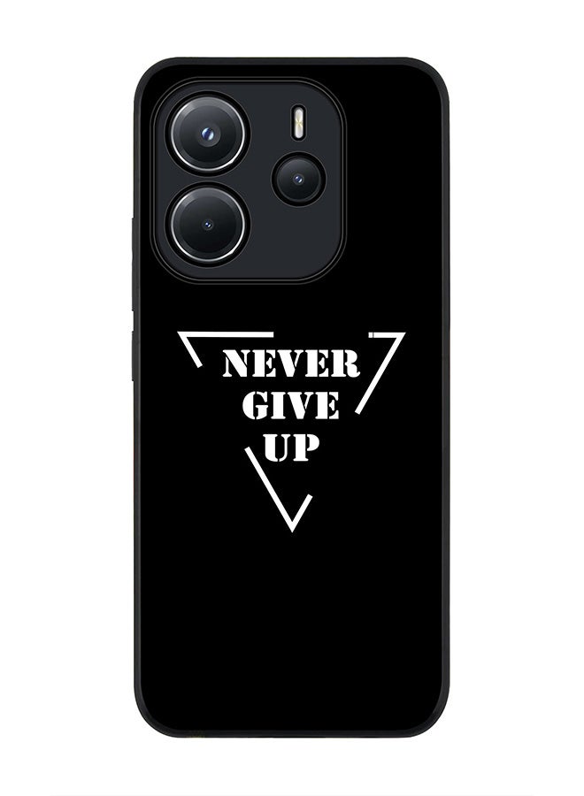 Stylizedd For Xiaomi Redmi Note 14 4G 4G Case,Slim fit Camera Protection, Shockproof Thin Phone cover  - Never give up - Image 1