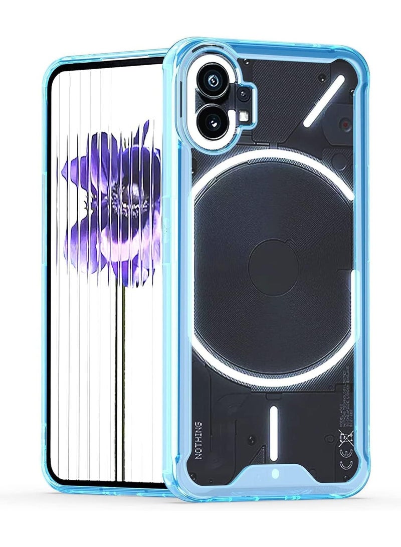 جولدن ماسك حافظة حماية شفافة باطار فور نوثينج فون 1 (ازرق) - Image 1