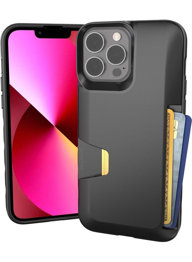 Smartish Smartish® iPhone 13 Pro Max Wallet Case - Wallet Slayer Vol. 1 [Slim + Protective] Credit Card Holder - Drop Tested Hidden Card Slot Cover Compatible with Apple iPhone 13 Pro Max - Black Tie Affair  - Image 1