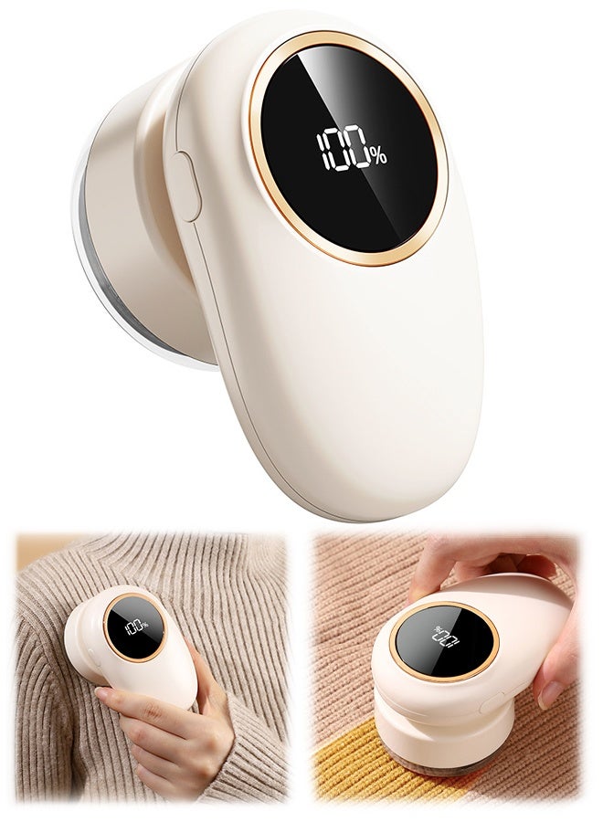 ماكينة إزالة الوبر، ماكينة إزالة الوبر من السترات الصوفية بشاشة رقمية LED، مزيل وبر كهربائي للأقمشة، مزيل وبر محمول للملابس، أداة تشذيب الوبر من السترات والبطانيات، أداة إزالة الوبر من الأرائك والسجاد والمفروشات المنزلية للملابس الشتوية والمنسوجات المنزلية - Image 1