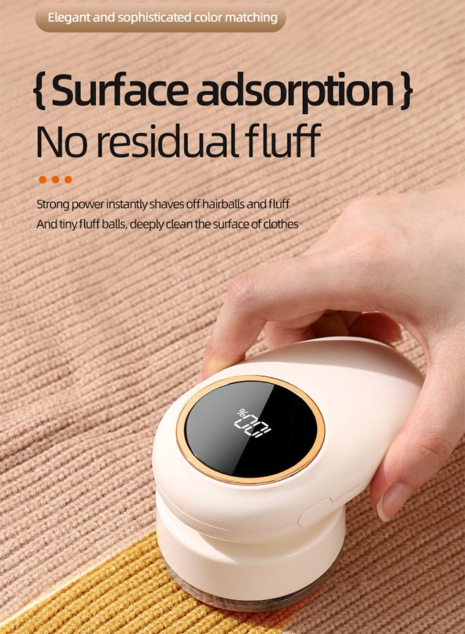 ماكينة إزالة الوبر، ماكينة إزالة الوبر من السترات الصوفية بشاشة رقمية LED، مزيل وبر كهربائي للأقمشة، مزيل وبر محمول للملابس، أداة تشذيب الوبر من السترات والبطانيات، أداة إزالة الوبر من الأرائك والسجاد والمفروشات المنزلية للملابس الشتوية والمنسوجات المنزلية - Image 4