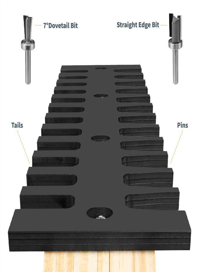 POWERTEC 71529 15-Inch Dovetail Jig System w/Template, Straight Edge Router Bit, Dovetail Bit and Mounting Hardware - Image 4